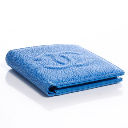 Chanel Caviar CC Bi-Fold Wallet Blue 4 of 8