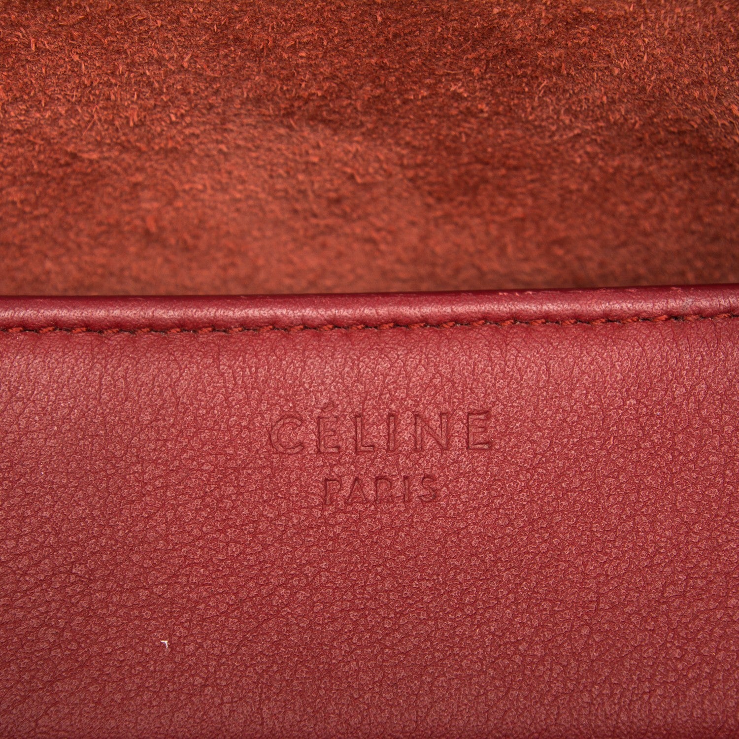 Celine Supple Calfskin Medium Phantom Luggage Red 8 of 10