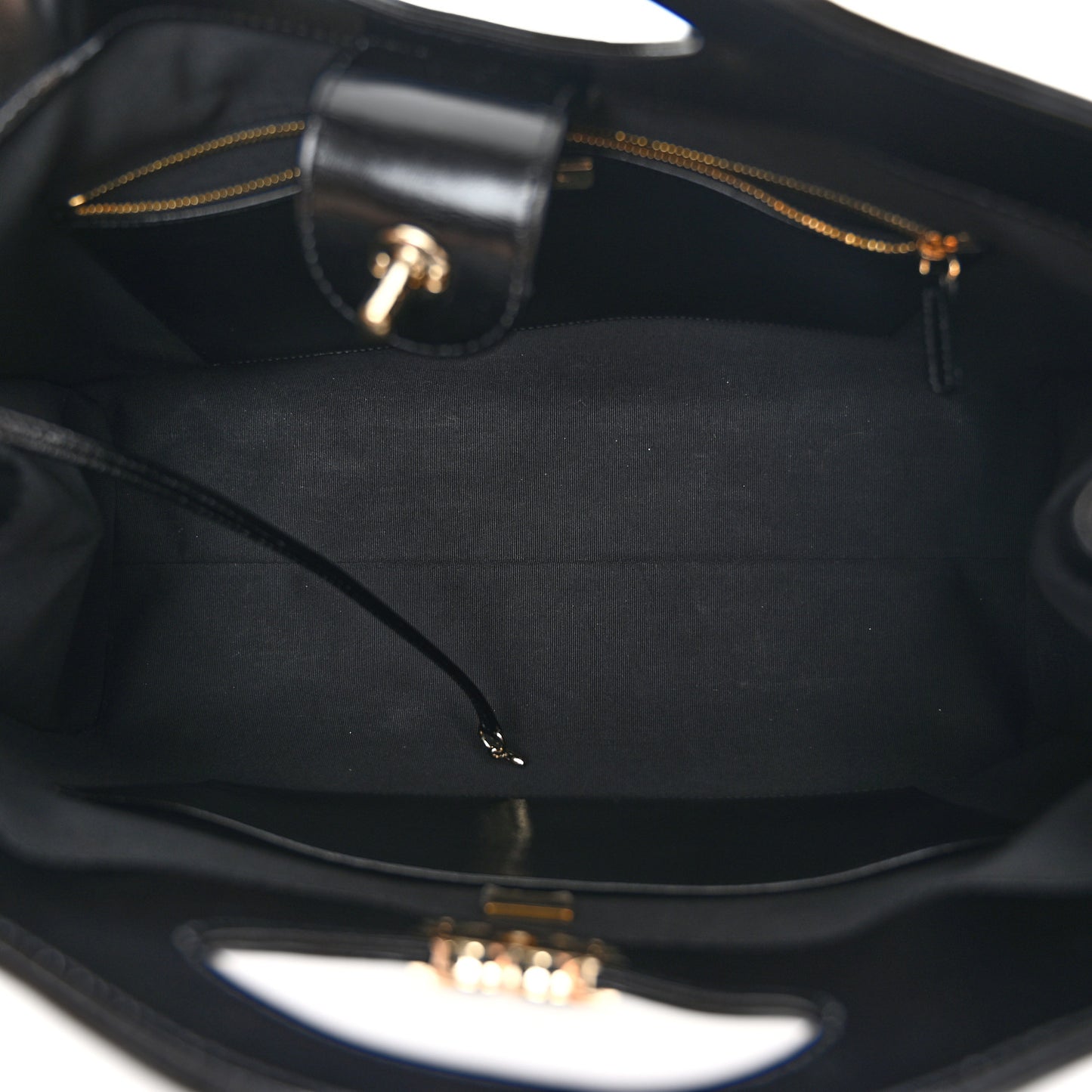 Shiny Aged Calfskin Quilted Large 31 Shopping Bag Black