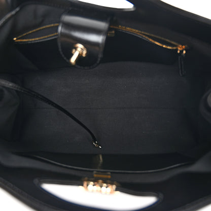 Chanel Shiny Aged Calfskin Quilted Large 31 Shopping Bag Black 5 of 10