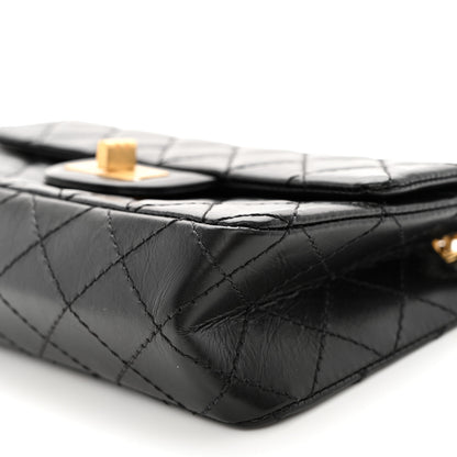 Chanel Aged Calfskin Quilted 2.55 Reissue Mini Flap Black 10 of 12