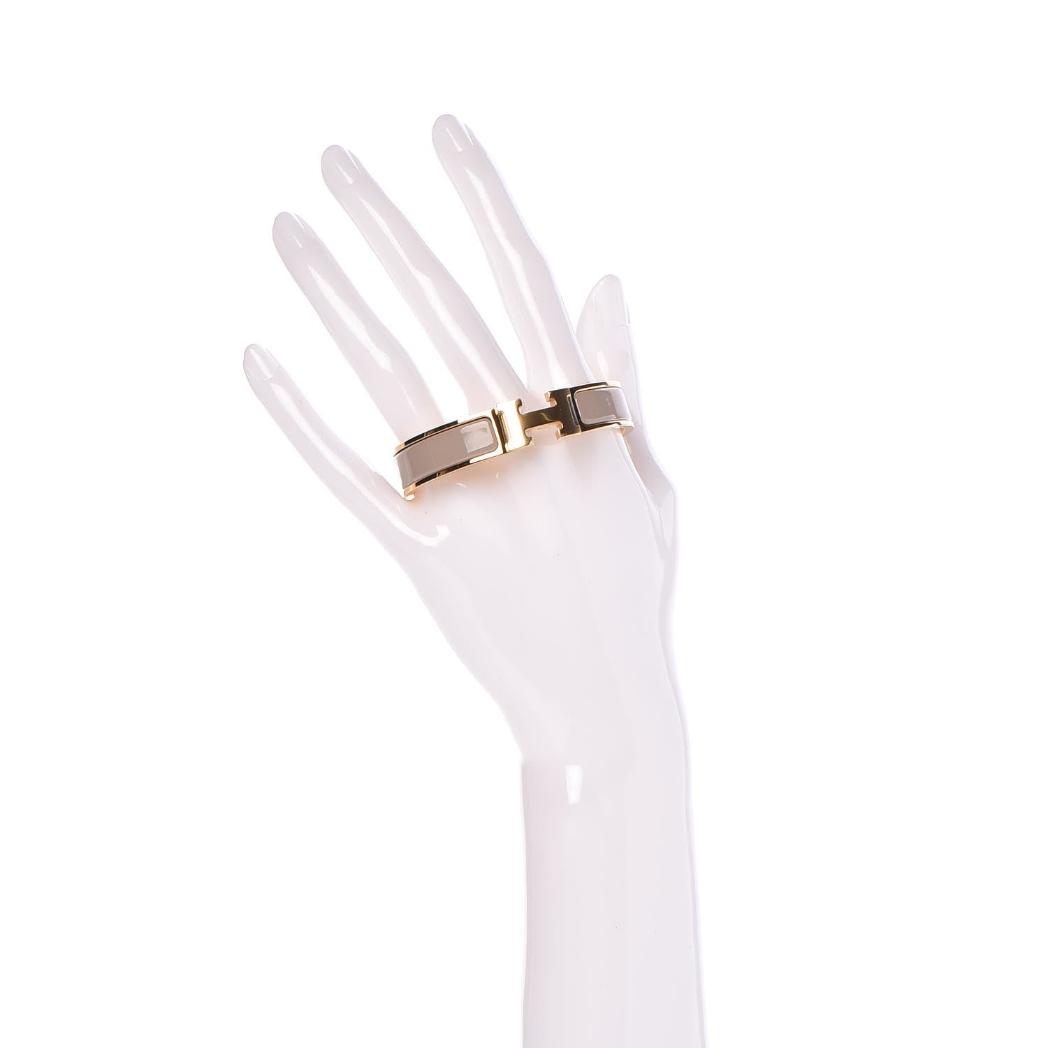 Hermes Enamel Narrow Clic Clac H Bracelet PM Marron Glace 2 of 6