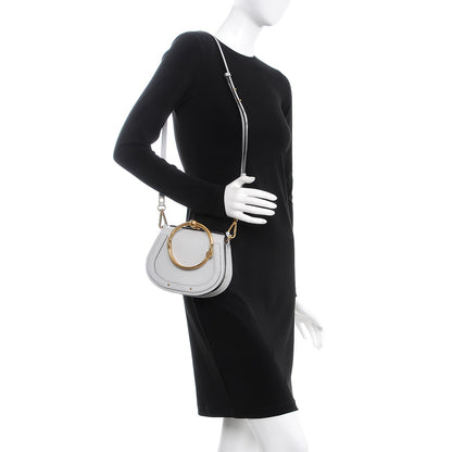 Chloe Calfskin Suede Small Nile Bracelet Bag Airy Grey 2 of 7