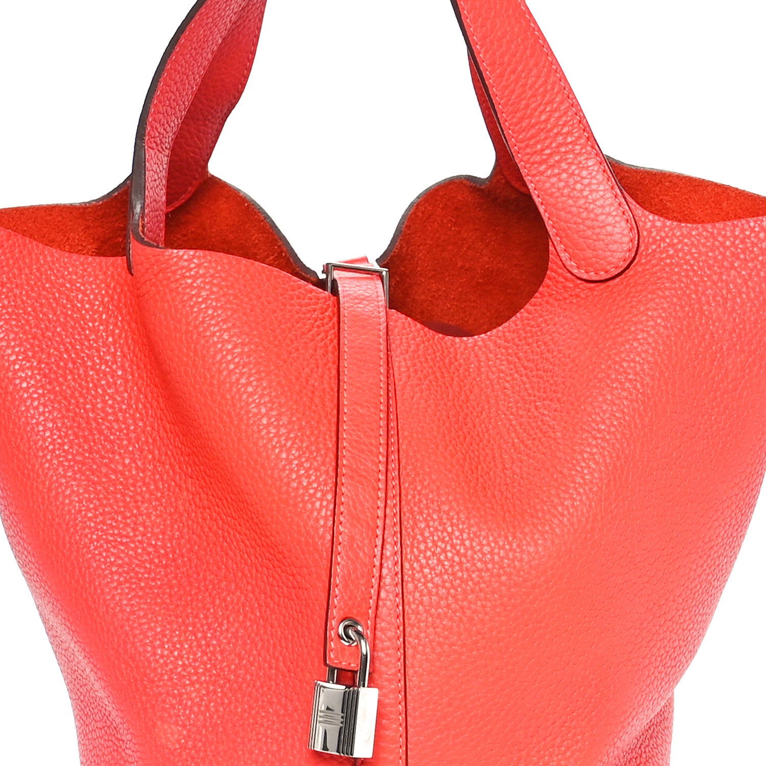 Hermes Taurillon Clemence Picotin Lock 22 MM Rouge Pivoine 5 of 9