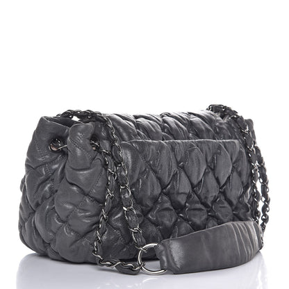 Chanel Calfskin Bubble Quilt Accordion Flap Grey 3 of 7