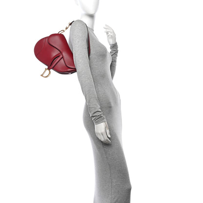 Christian Dior Calfskin Saddle Bag Scarlet 2 of 12