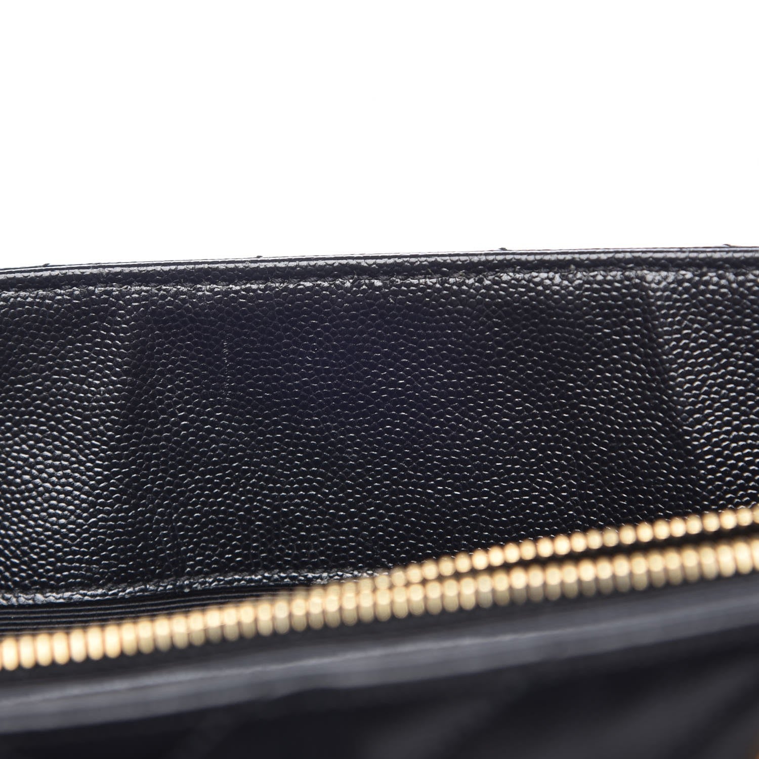 Saint Laurent Grain De Poudre Matelasse Chevron Monogram Shopping Bag Black 9 of 17