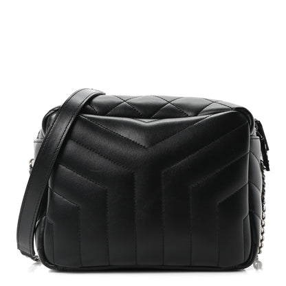 Saint Laurent Calfskin Y Quilted Monogram Small Loulou Bowling Bag Black 1 of 10