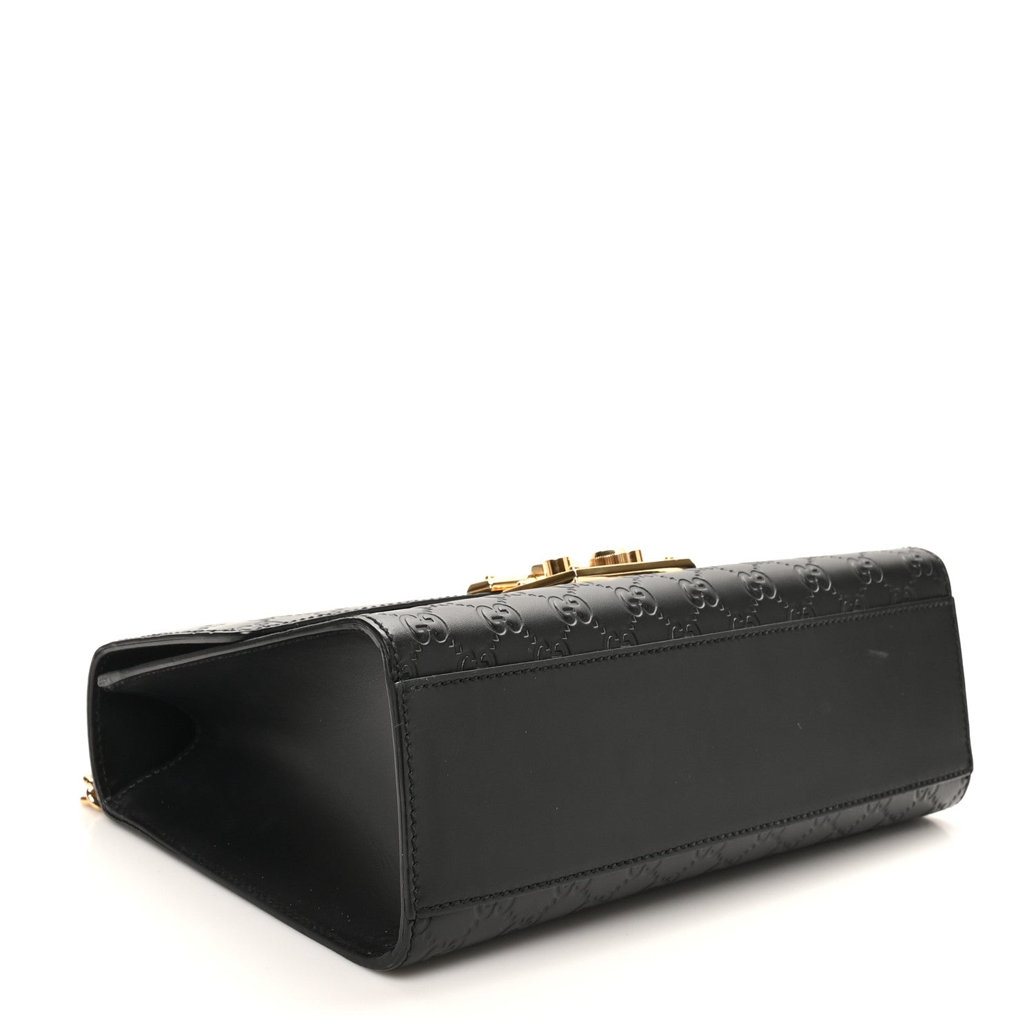 Gucci Guccissima Medium Padlock Shoulder Bag Black 4 of 10
