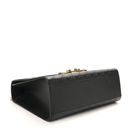 Gucci Guccissima Medium Padlock Shoulder Bag Black 4 of 10