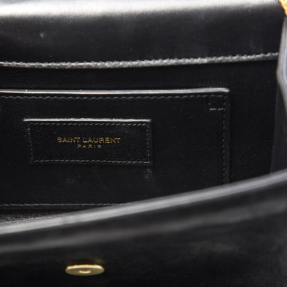 Saint Laurent Suede Small Classic Monogram Kate Tassel Satchel Black 7 of 16