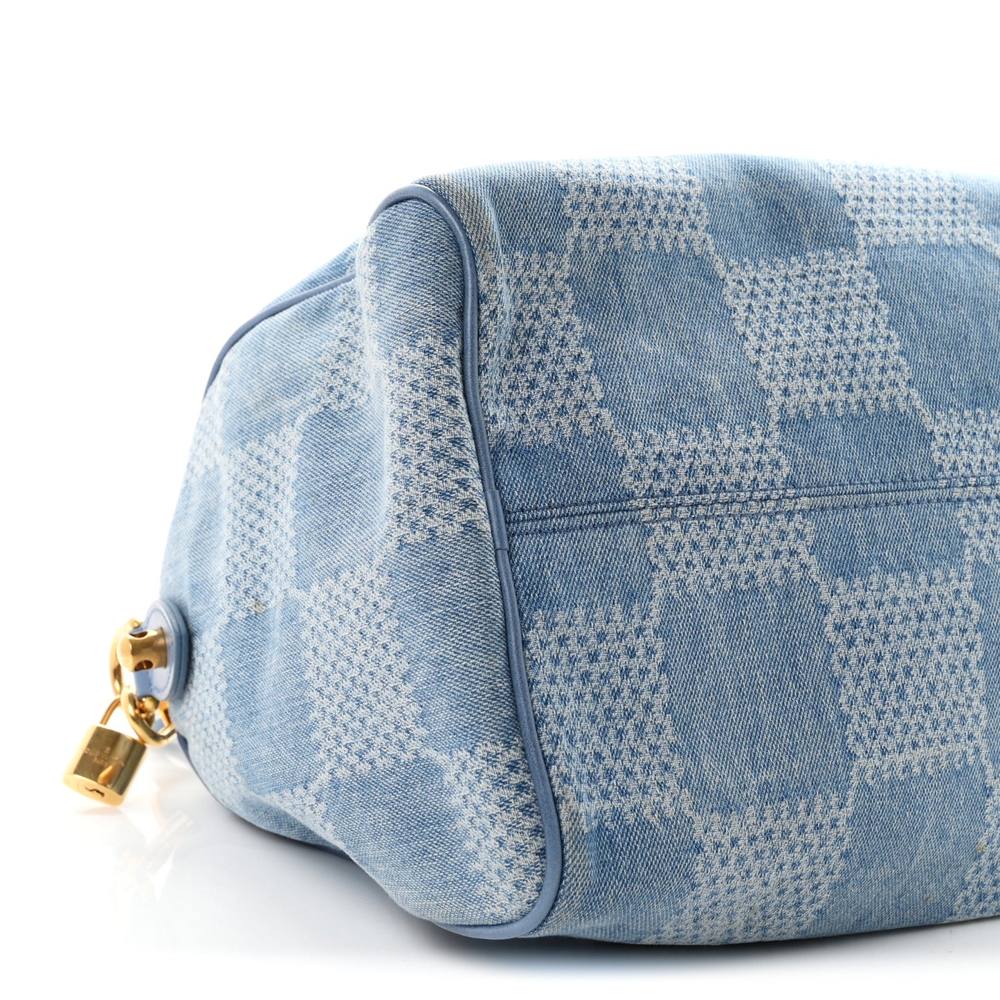 Damier Denim 3D Speedy Bandouliere 30 Denim Blue