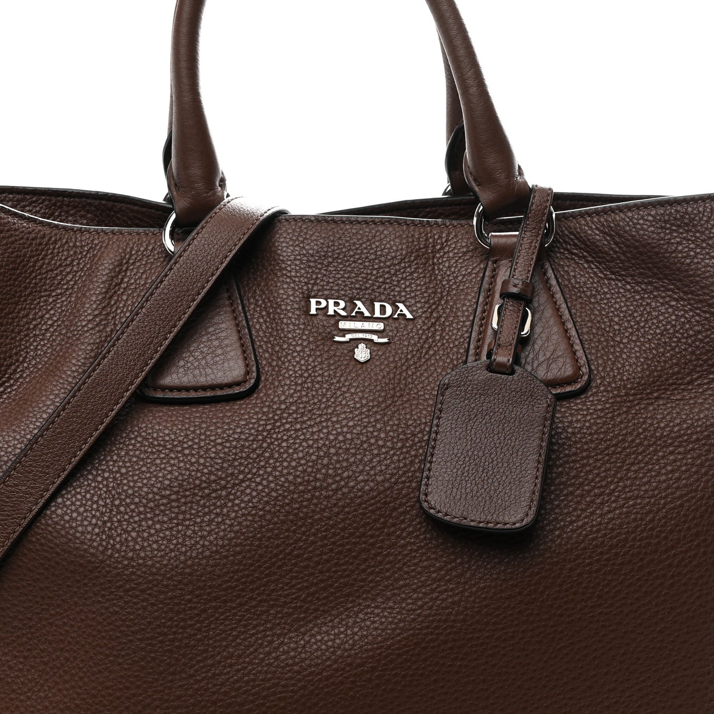 Vitello Phenix Side Zip Shopping Tote Bruciato