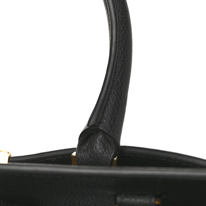 Versace Grained Calfskin Large Virtus Top Handle Shoulder Bag Black 15 of 15