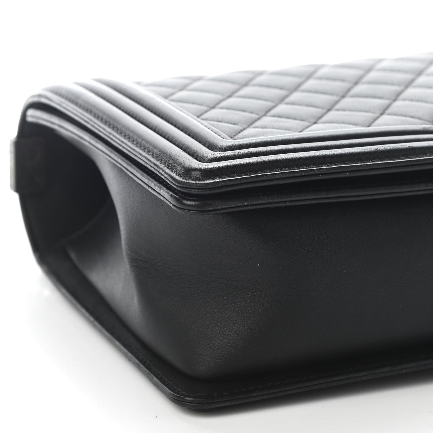 Calfskin Quilted New Medium Boy Flap Black