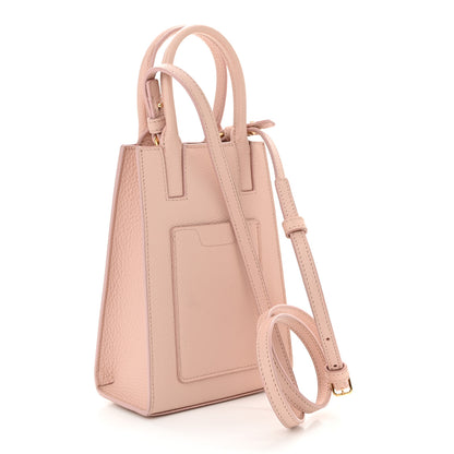 Burberry Grainy Calfskin Micro Frances Tote Dusky Pink 3 of 9