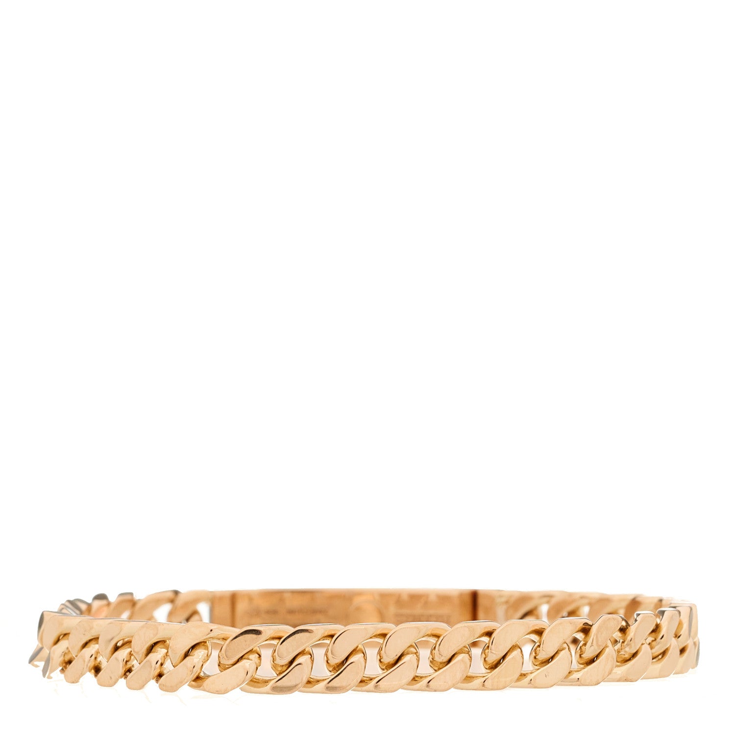 Hermes 18K Rose Gold Diamond TPM Kelly Gourmette Bracelet XL 2 of 4