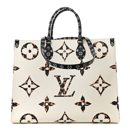 Louis Vuitton Monogram Giant Jungle Onthego GM Ivory 1 of 8