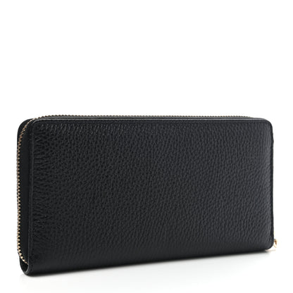 Gucci Pebbled Calfskin Soho Zip Around Wallet Black 3 of 8