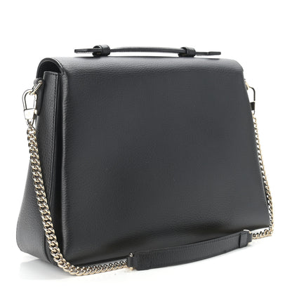 Gucci Dollar Calfskin Medium Interlocking G Top Handle Shoulder Bag Black 2 of 8