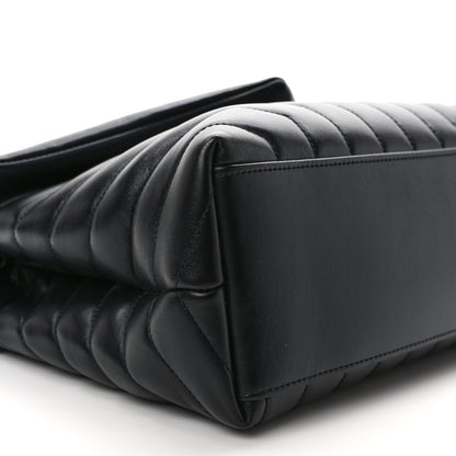 Saint Laurent Calfskin Y Quilted Monogram Monochrome Medium Loulou Chain Satchel Black 8 of 10