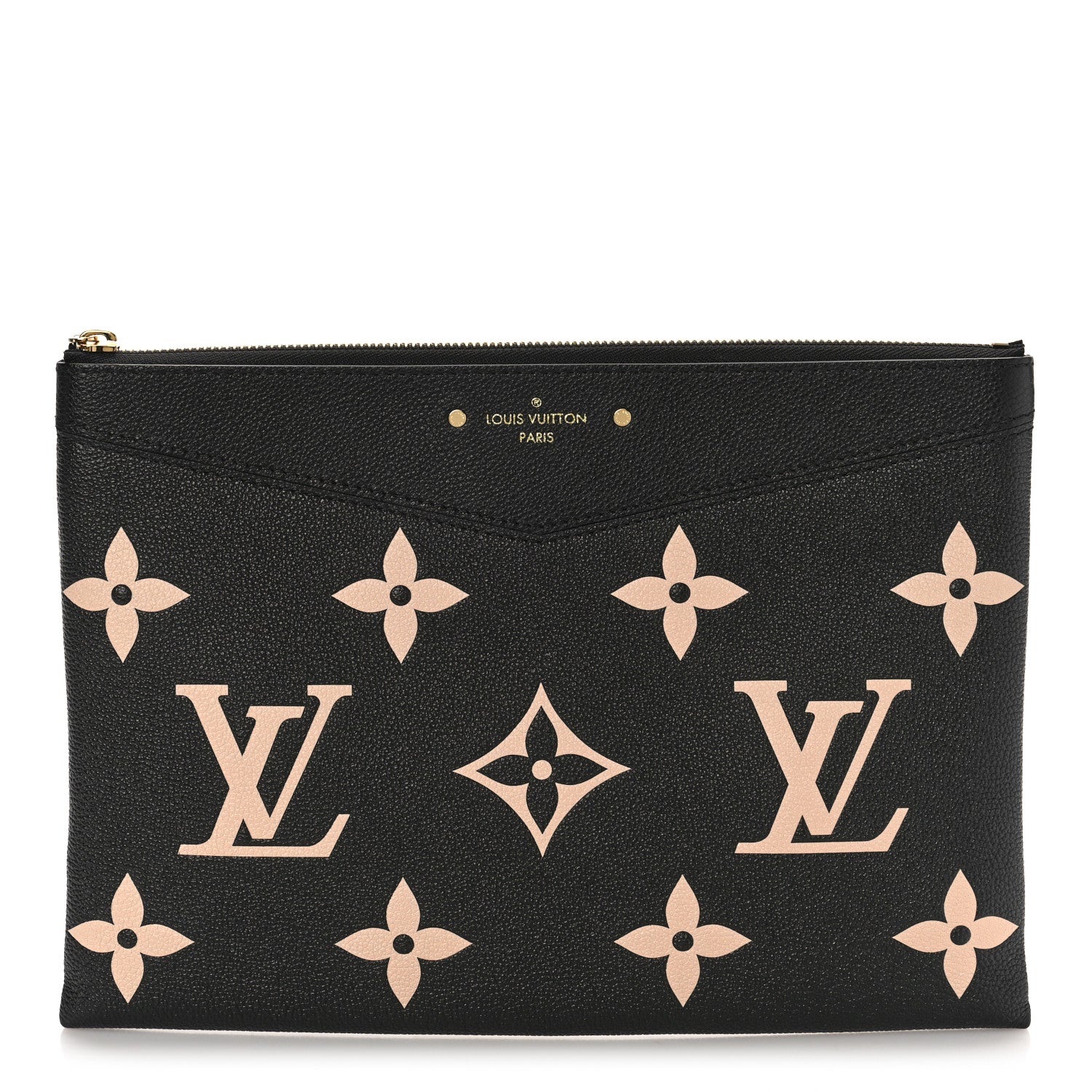 Louis Vuitton Empreinte Monogram Giant Daily Pouch Black Beige 1 of 8