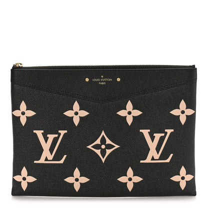 Louis Vuitton Empreinte Monogram Giant Daily Pouch Black Beige 1 of 8