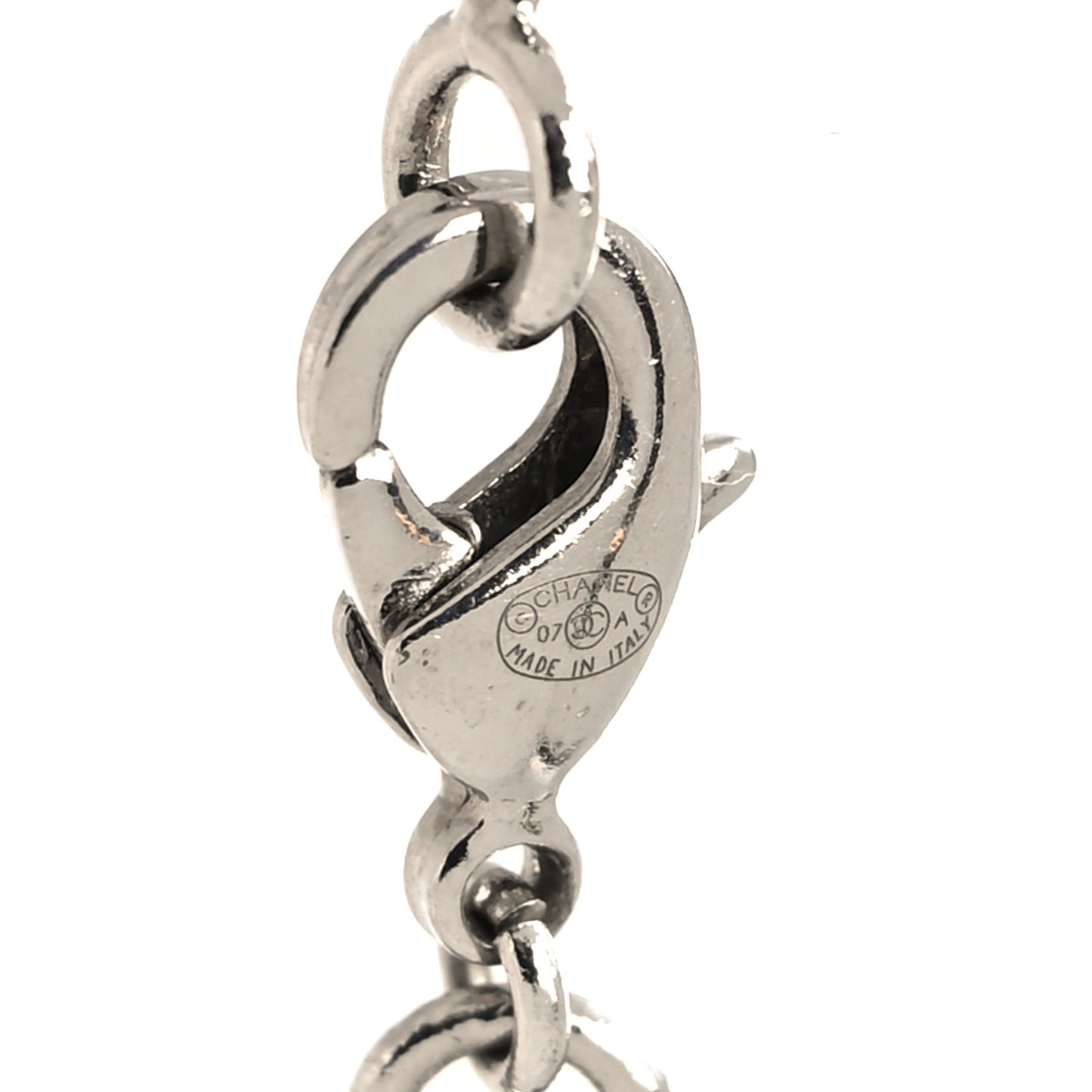 Crystal CC Camellia Necklace Silver