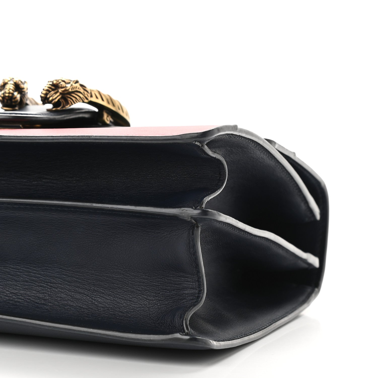 Gucci Moon Calfskin Bamboo Web Medium Dionysus Top Handle Bag Blue Emerald Hibiscus Red 9 of 9