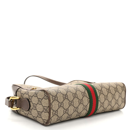 Gucci GG Supreme Monogram Web Small Ophidia Shoulder Bag Brown 4 of 11