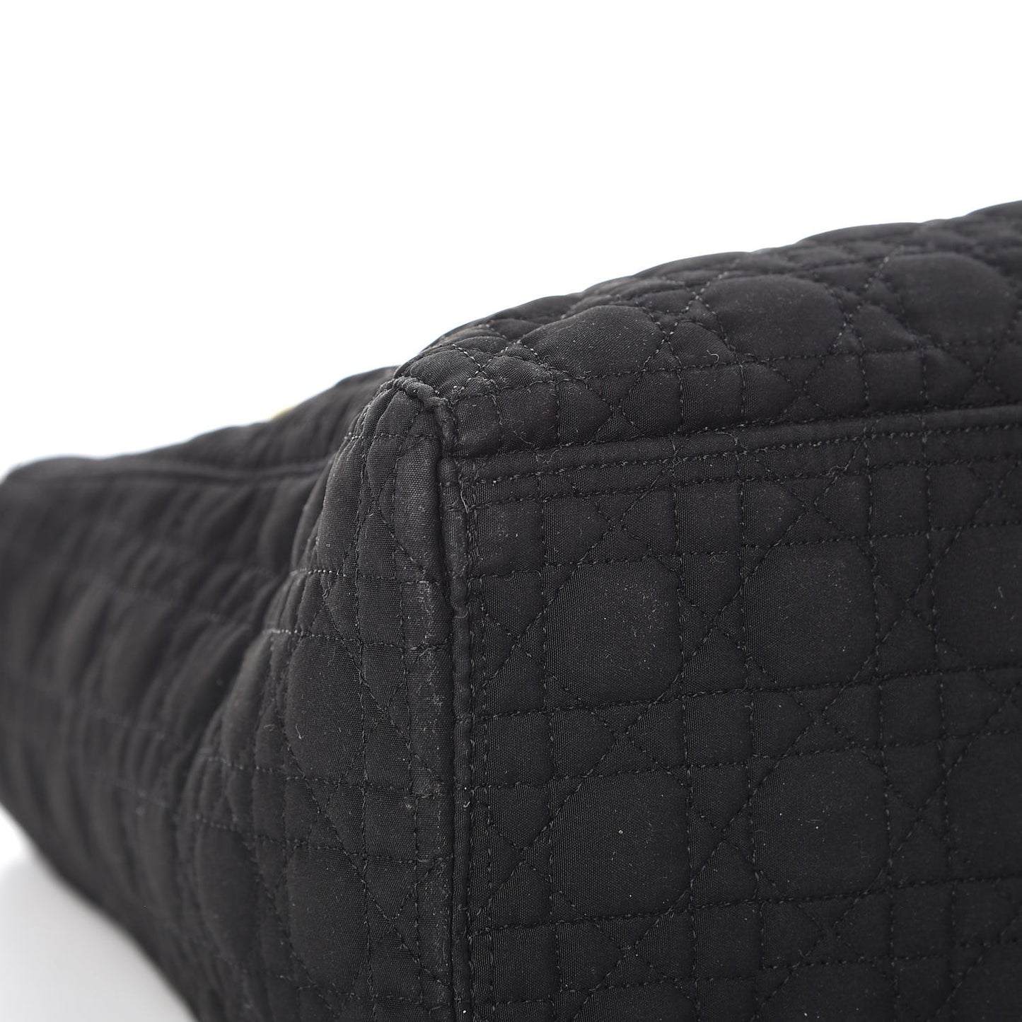 Nylon Cannage Medium Lady Dior Black