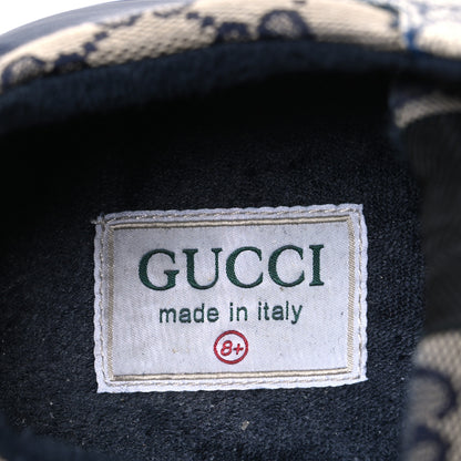 Gucci GG Supreme Monogram Mens Rhyton Sneakers 8.5 Beige Black Blue 9 of 10