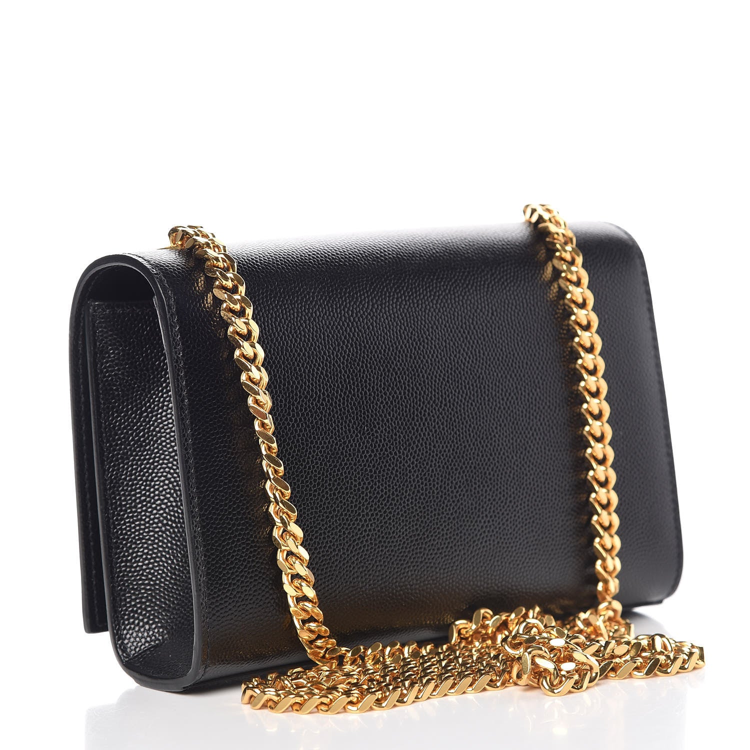 Saint Laurent Grain De Poudre Small Monogram Kate Satchel Black 3 of 9