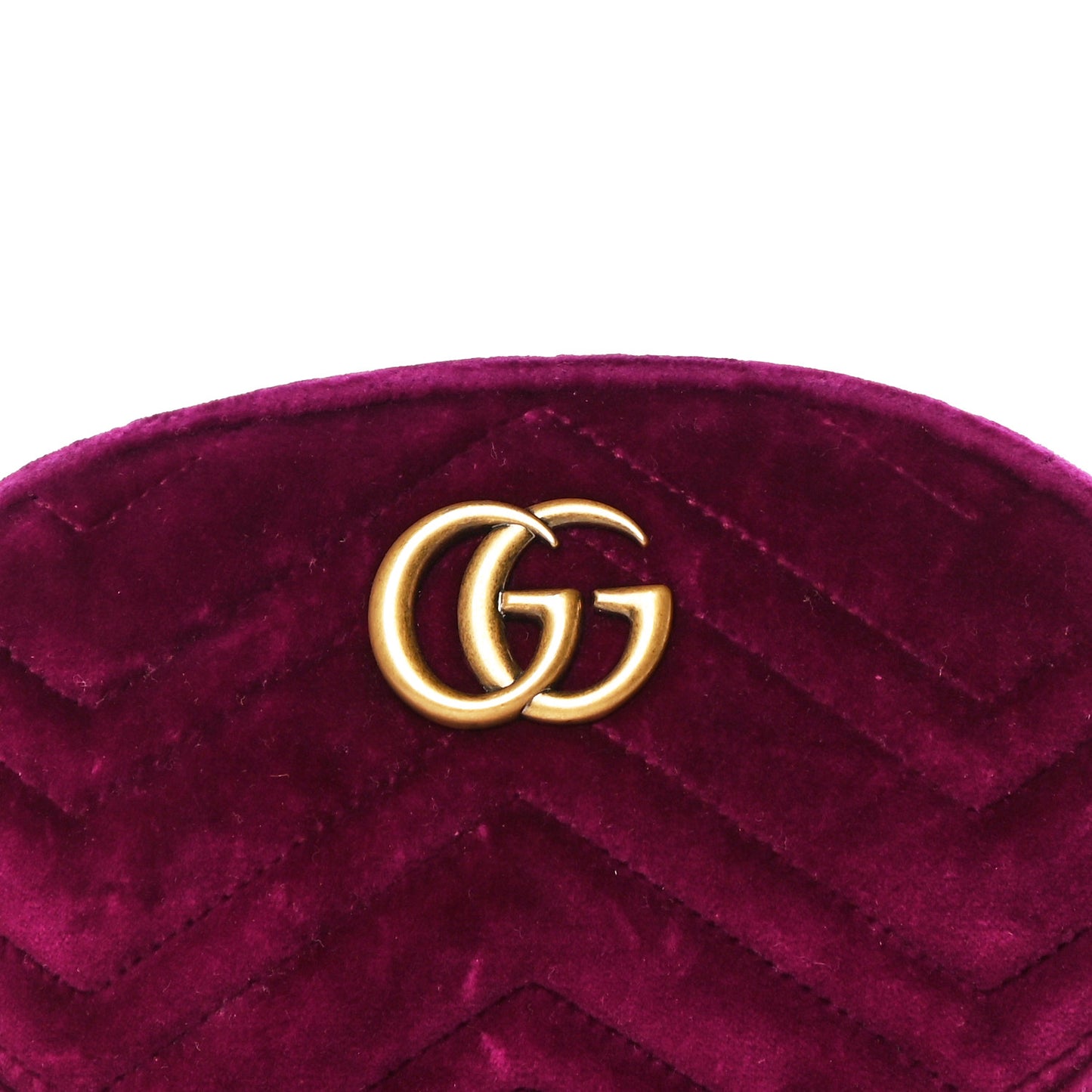 Velvet Matelasse GG Marmont Belt Bag 95 38 Fuchsia Violet Cyclamen