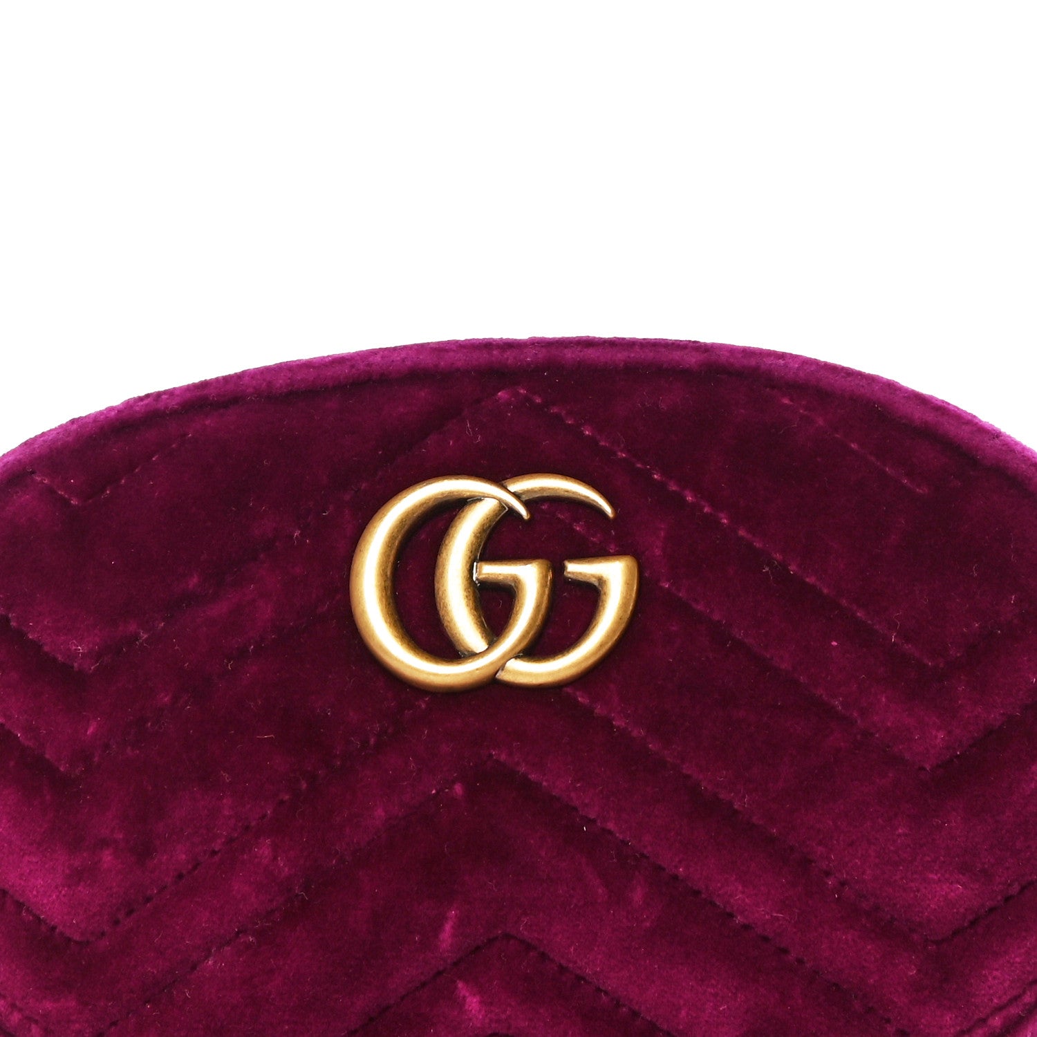 Gucci Velvet Matelasse GG Marmont Belt Bag 95 38 Fuchsia Violet Cyclamen 9 of 11