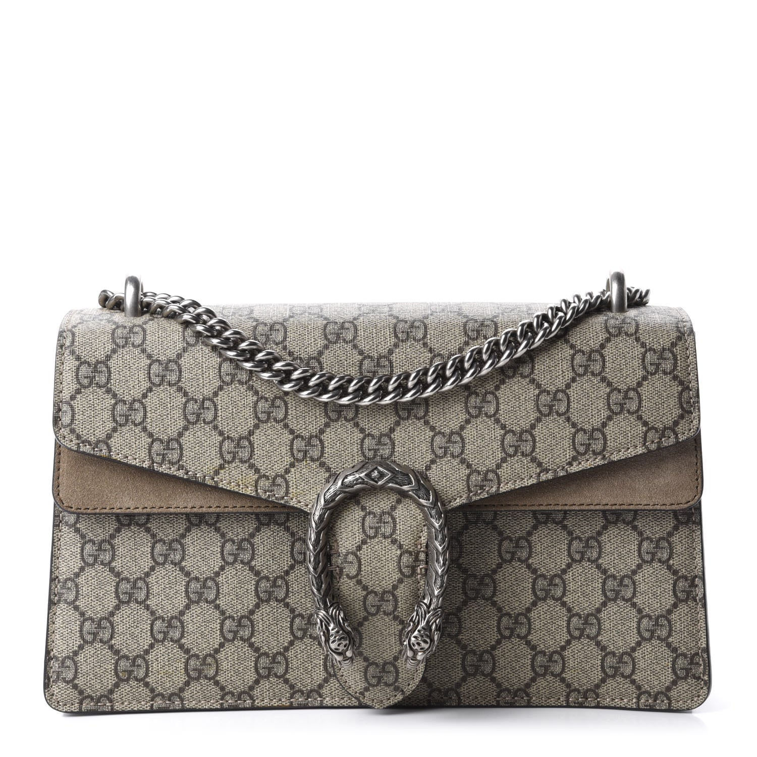 Gucci GG Supreme Monogram Small Dionysus Shoulder Bag Taupe 1 of 11