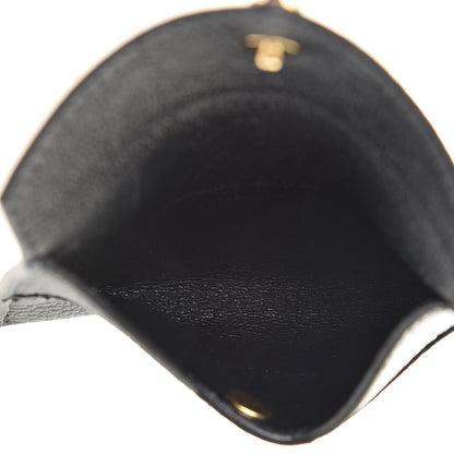 Alexander McQueen Calfskin Skull Envelope Card Holder Black 5 of 8