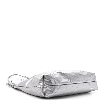 Chanel Metallic Calfskin Quilted Small Chanel 22 Silver 4 of 10