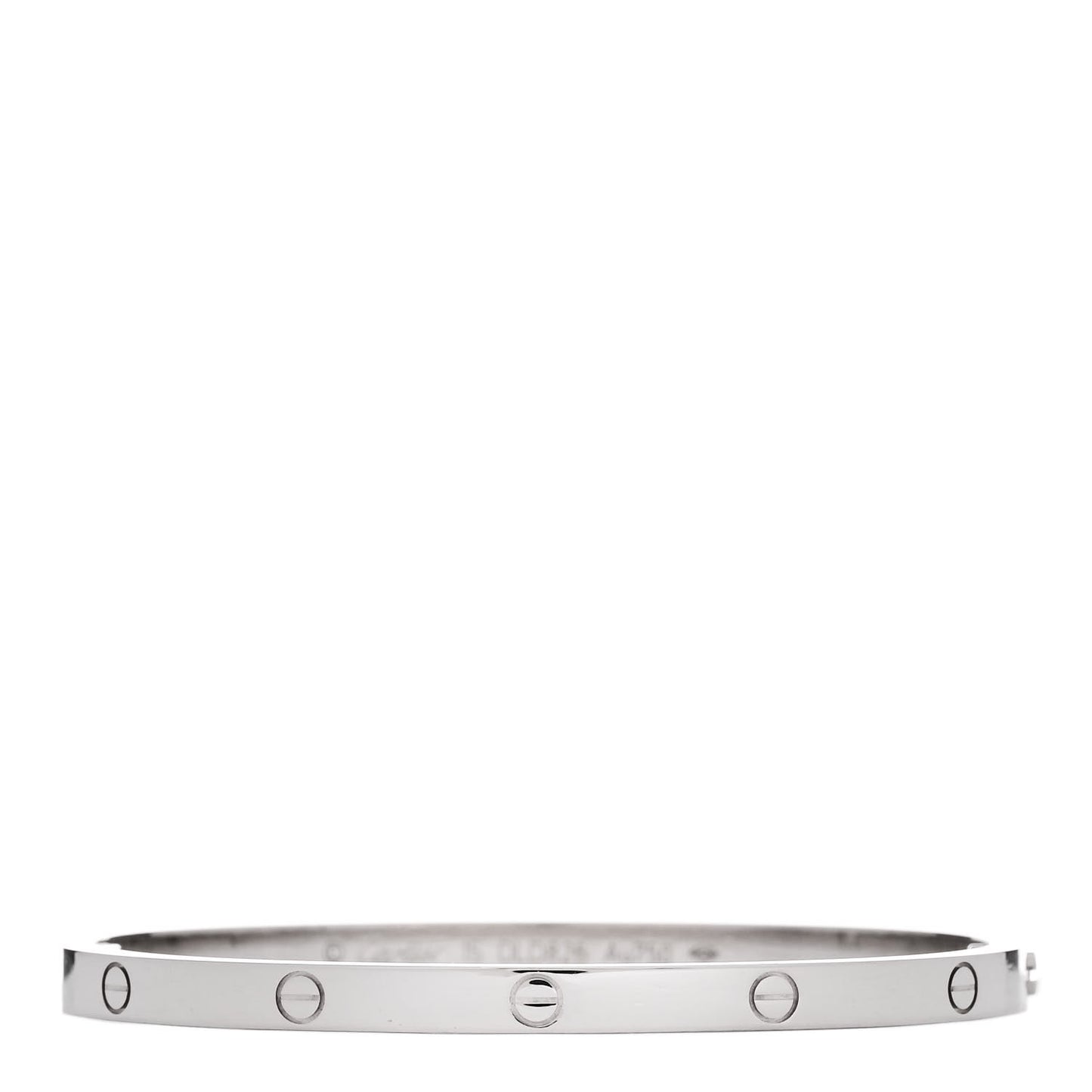 18K White Gold Small LOVE Bracelet 15