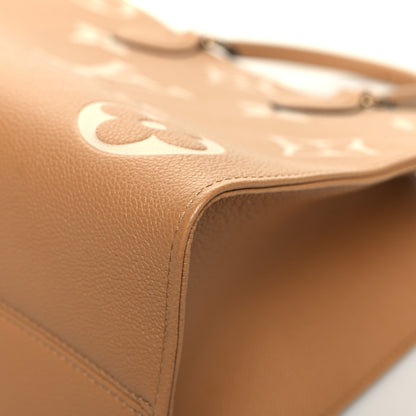 Louis Vuitton Empreinte Monogram Giant Onthego MM Arizona Creme 8 of 10