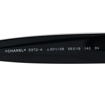 Chanel Oval CC Sunglasses 5372-A Black 5 of 7