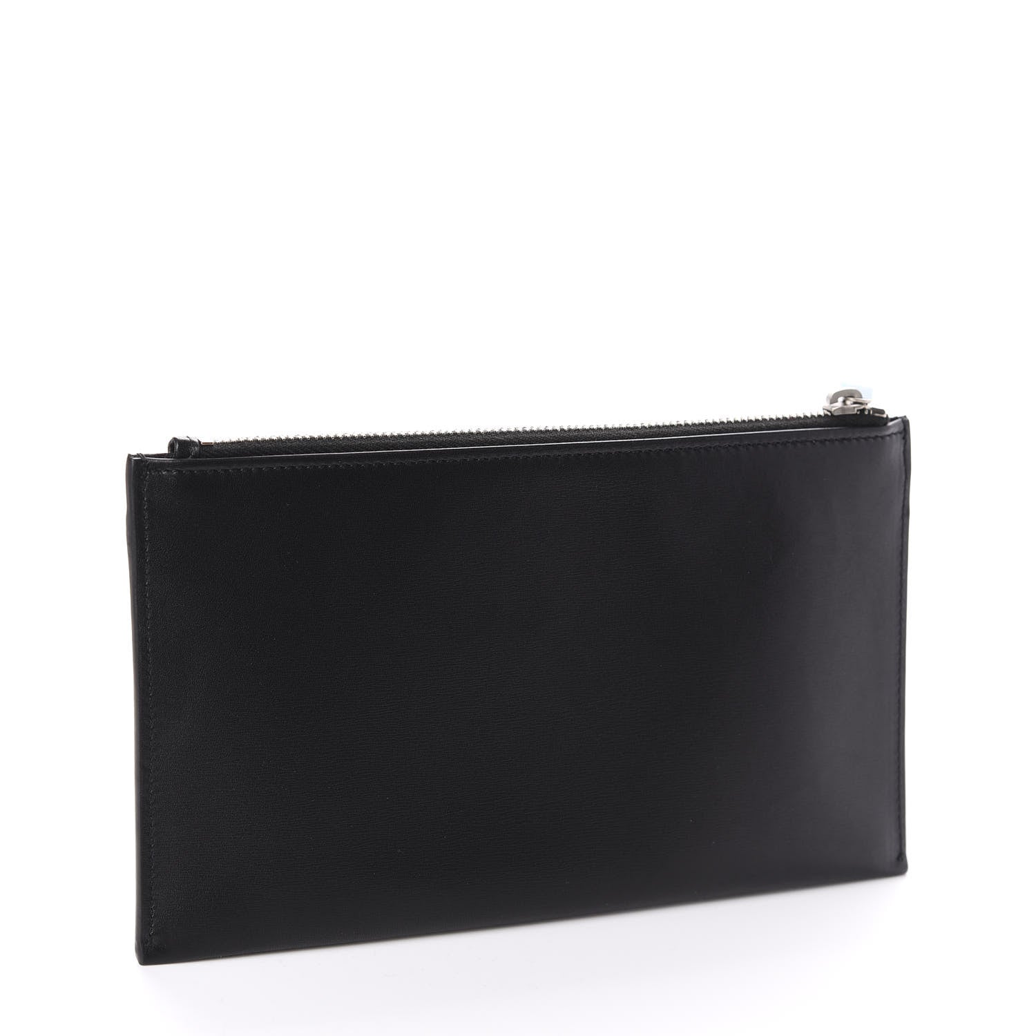 Saint Laurent Smooth Calfskin Monogram Zip Bill Pouch Black 3 of 8