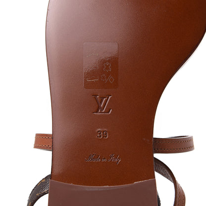 Louis Vuitton Monogram Wayside Flat Sandals 39 Gold 6 of 7