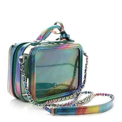 Chanel PVC Lambskin Filigree Small CC Filigree Vanity Case Green Multicolor 3 of 11