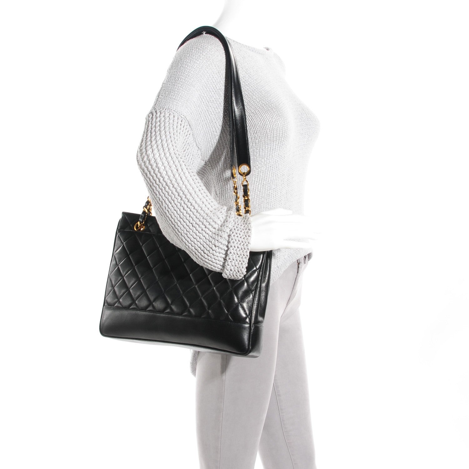 Chanel Lambskin Quilted Shoulder Bag Black 2 of 8