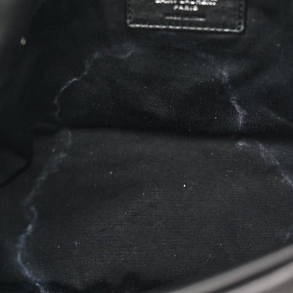 Saint Laurent Lambskin Quilted Small Loulou Puffer Monogram Chain Satchel Black 8 of 11