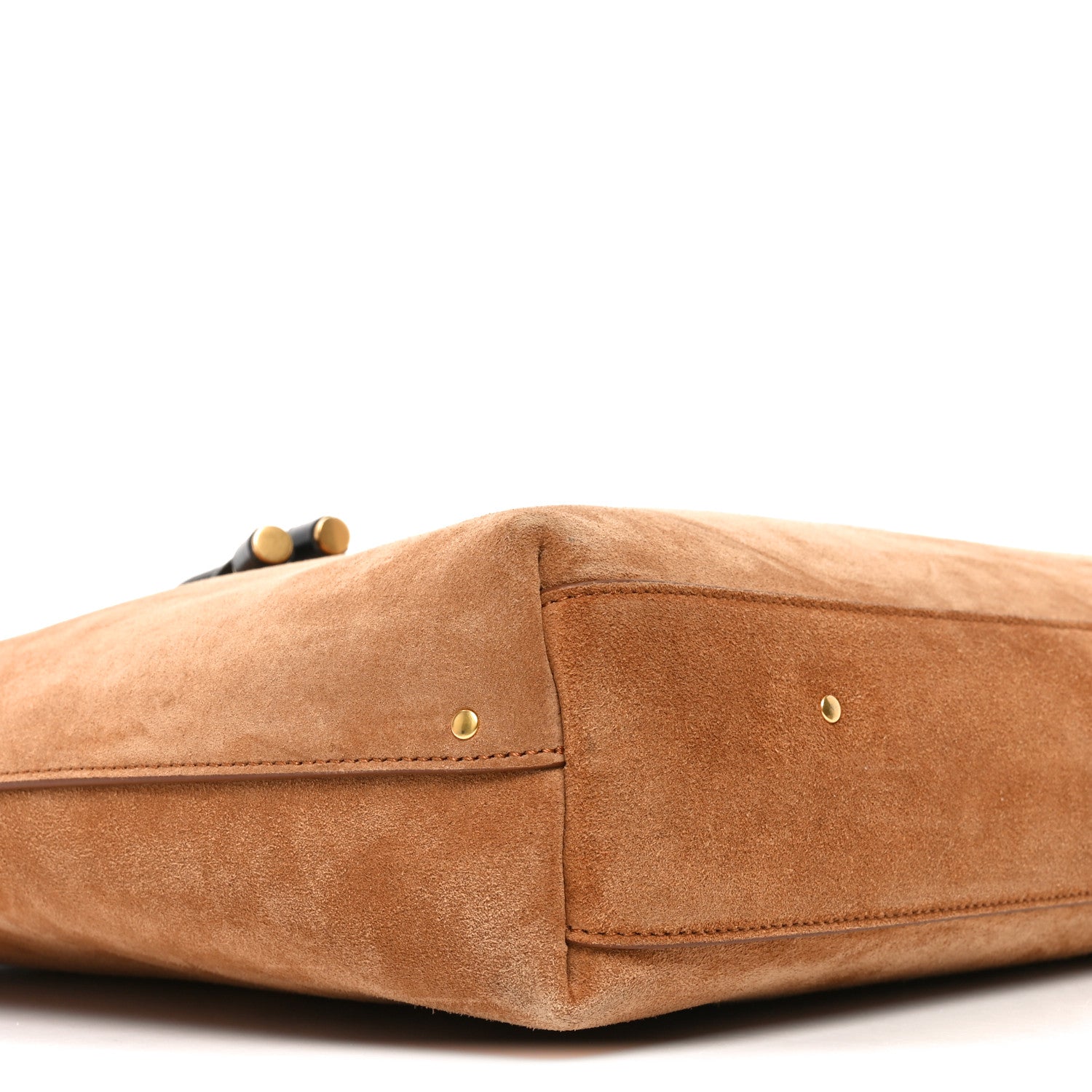Chloe Suede Calfskin Marcie Hobo Bag Black Tan 8 of 9