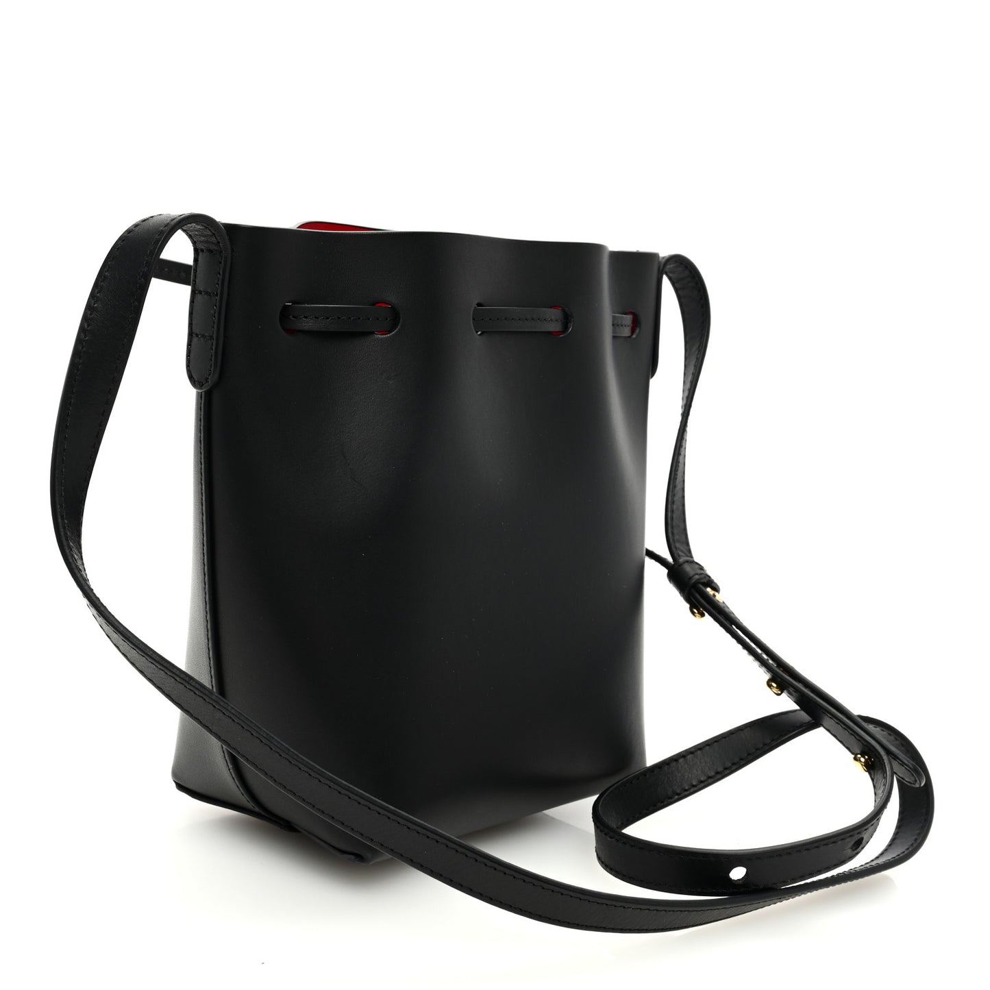 Calfskin Mini Mini Bucket Bag Black Flamma