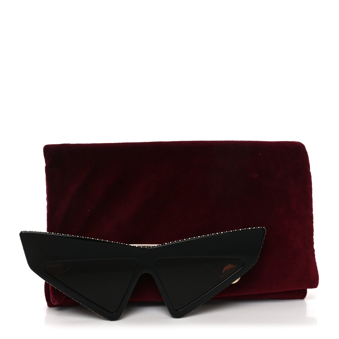 Acetate Crystal Geometric Sunglasses GG0430S Black