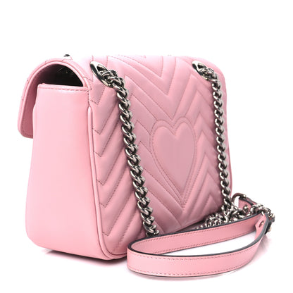 Gucci Calfskin Matelasse Small GG Marmont Shoulder Bag Wild Rose 3 of 11